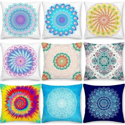 Mandala Pillowcase Decorative Sofa Cushion Case Bed Pillow Cover Home Decor Car Cushion Cover Bohemia Throw Pillow Case