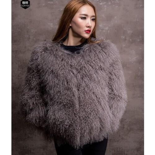 SJ029-01 Cold Weather Russian Winter Fur Coat Beautiful Color Thick Warm Long Hair Clothes 2019