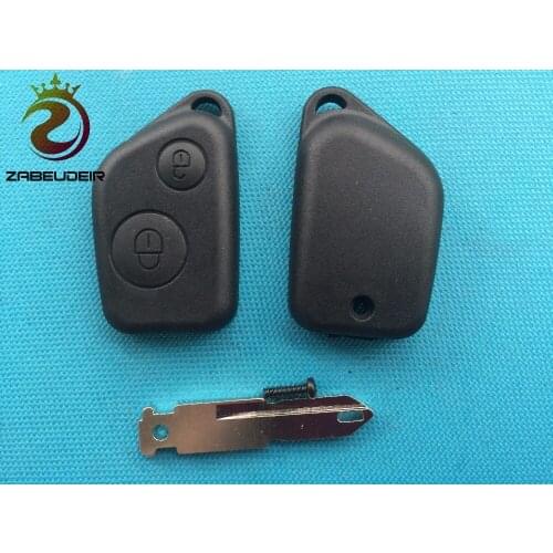 1Pcs Of New Replacement Key Case Cover No Logo For Peugeot 2 Buttons Blank Remote Shell Car Style Uncut Blade Accessories Parts