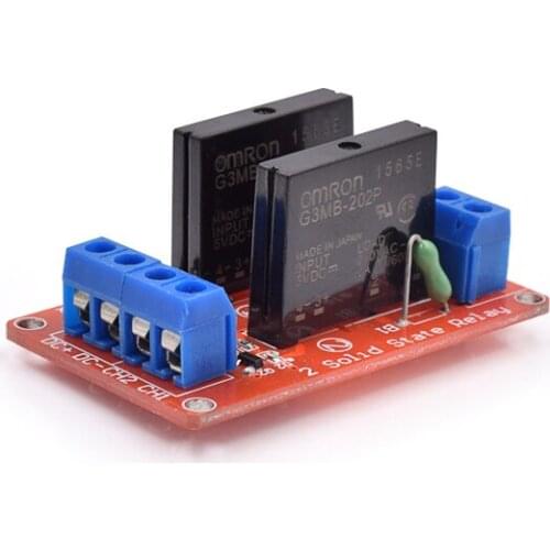 10PCS/Lot 2 Channel 5V DC Relay Module Solid State High Level SSR AVR DSP for arduino