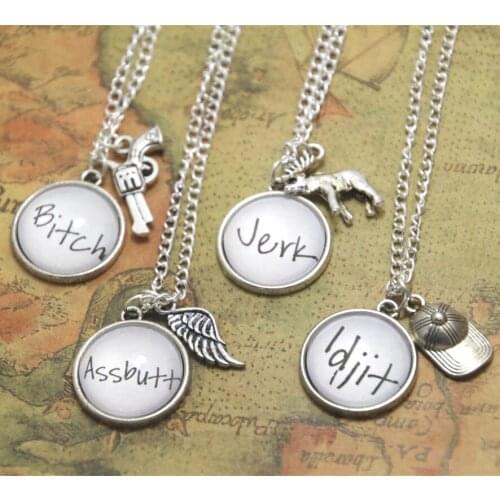 12pcs/lot ORIGINAL DESIGN Supernatural Nickname Necklaces - Best Friend Necklaces Supernatural Jewelry Fandom Jewelry