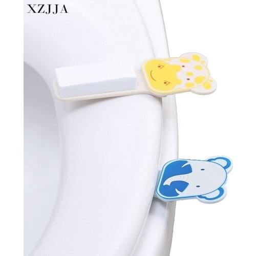 2PCS Cartoon Animal Toilet Seat Lifters Self-Adhesive Sit Implement Cover Lifting Device Home Bathroom Toilet Lid Handle Lifter