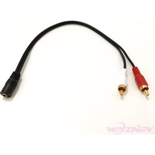 3.5mm Stereo Audio Female Mini Jack to 2 RCA Male Socket to Headphone 3.5 Y Adapter Cable Universal 1200pcs/lot