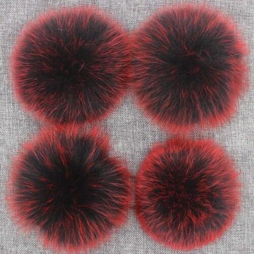 5pcs/lot Multicolor Hat Ball Pom Pom Handmade DIY Artificial Raccoon Ball Wholesale Cap Faux Fox Fur PomPom 13/15cm