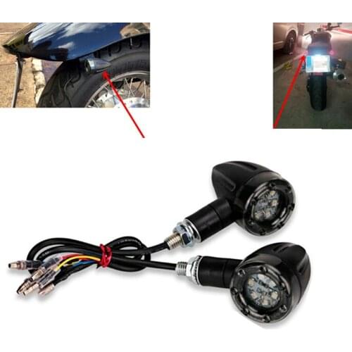 Motorcycle Bike Accessories LED Amber+ 2Pcs/set 12V Universal Red Turn Signal Blinker Light Indicator Bulbs