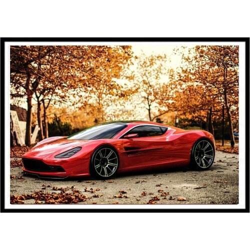 Diamond Embroidery Landscape Diamond Painting Cars Cross Stitch Full Round Drill Diamond Mosaic Kits Home Decoration