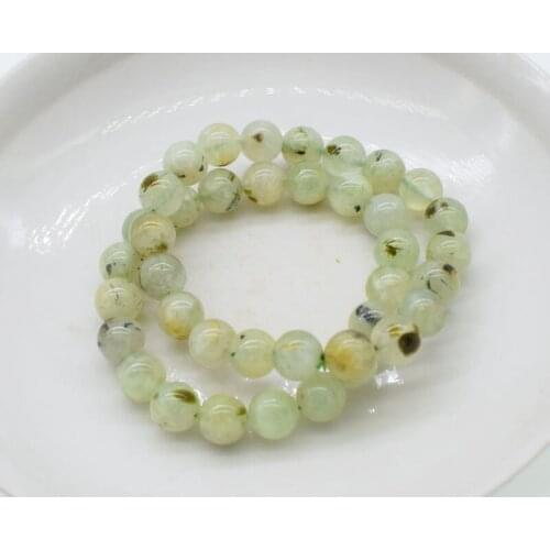 One piece green prehnite 10mm bracelet 7.5inch wholesale beads nature FPPJ for woman gift