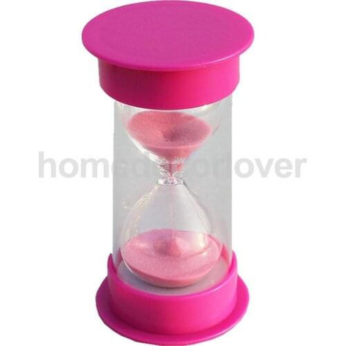 Hourglass Timer Pink Lid & Sand