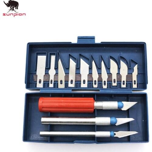 3D printer parts Model Trimming and Polishing Tool 13 Piece Set Aluminum Tool For 3D Printing Models 3D Printer parts Pen knives