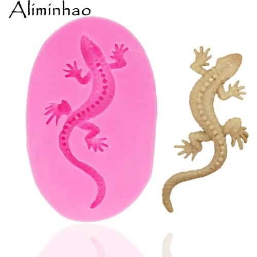 DY0028 Gecko snake lizard DIY Silicone Mold Sugarcraft dessert Candy Chocolate Molds Fondant Cake Decorating Tools