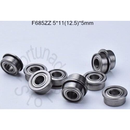 F685ZZ 5*11(12.5)*5mm 10pieces free shipping bearing Edge bearing ABEC-5 Flange bearings 685 F685Z 685ZZ chrome steel bearing