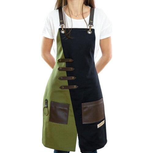 Unisex Apron Men Women Apron Bib Chef Kitchen Apron Barista Apron Bartender Coffee Restaurant Cooking Apron Work Apron