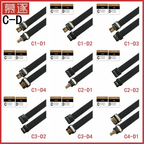 FPV MINI HDMI-compatible Male UP&Down Angled 90 Degree to Micro HDMI Male HDTV FPC Flat Cable for Multicopter Aerial Photography