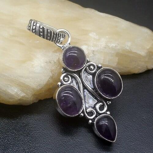 Gemstonefactory Jewelry Big Promotion 925 Silver Wonderful Elegant Purple Chaorite Women Ladies Mom Gifts Necklace Pendant 0398