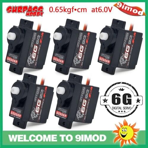 Good 5pcs/lot Surpass Hobby Airplane Digital Servo 6g Micro Plastic Gear Mini Servo for RC Aircraft Fixed-wing Helicopter