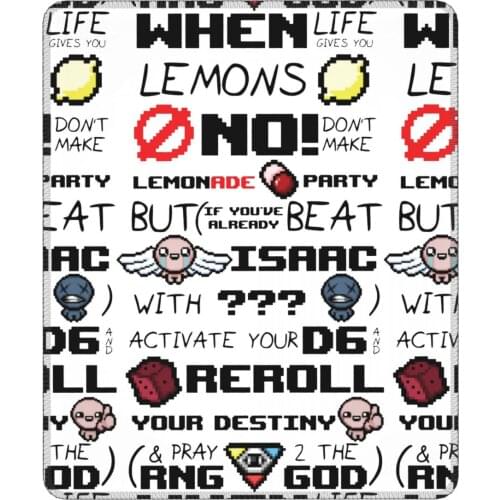 The Binding Of Isaac When Life Gives You Lemons Gaming Mouse Pad Non-Slip Mat Pads Natural Rubber Gamer Computer Laptop Pad