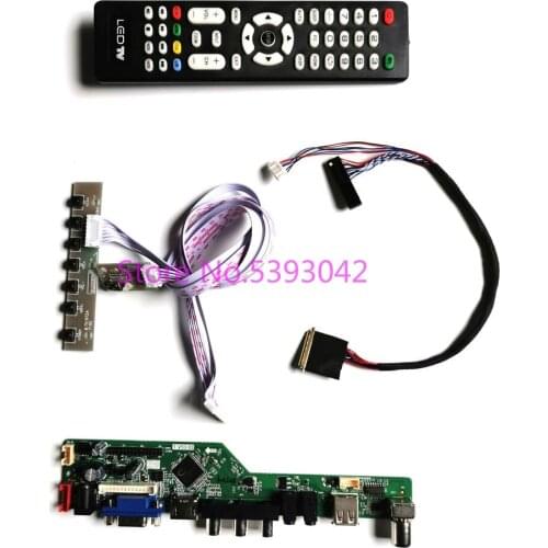 KIT for LP173WF1 (TL)(B4)/(TL)(B5)/(TL)(B6) remote LCD panel VGA USB AV 40-Pin LVDS 1920*1080 Analog TV control drive board