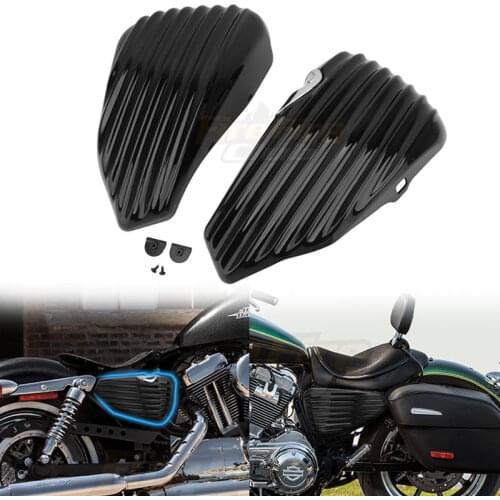 Motorcycle Gas Tank Battery Cover Fairing Stripe Guard Left& Right Side For Harley Sportster 48 72 XL1200 XL883 2014-2019