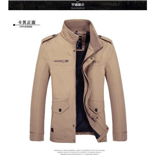 2016 Newest Men Spring and Autumn Coat Clothing Jacket Fashion Mandarin Collar Long Sleeve Casual Jacket Coat Free Shipping