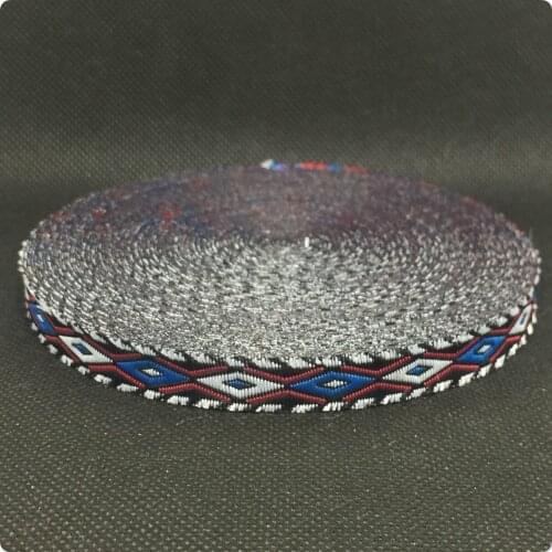 HOT2015 NEW ribbon wholesale 3/8"10mmx18yard/sets 100% polyester Woven Jacquard ribbon blue/red/white Bracelet accessories lace