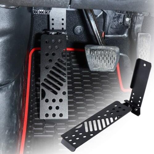 Metal Car Auto Dead Pedal Adjustable Left Side Foot Rest Kick Panel Foot Pedal for Jeep Wrangler JL Sahara Rubicon 2018-2020