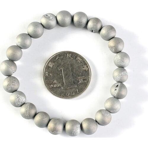Trendy-beads Simple Style Natural Weathering Agates Stone Round Beads Stretchy Bracelet Fashion Jewelry