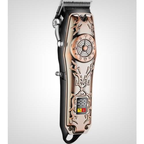 Powerful motor hair clipper men barber shop corded cordless professional hair trimmer electric racharger beard hair cutting