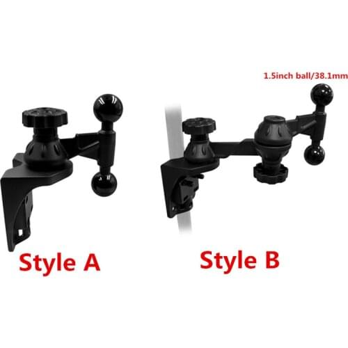 Wall Mount Monitor Wall Bracket with Swivel and Articulating Tilt Arm,with 1.5inch Double ball head for 1.5inch arm mount
