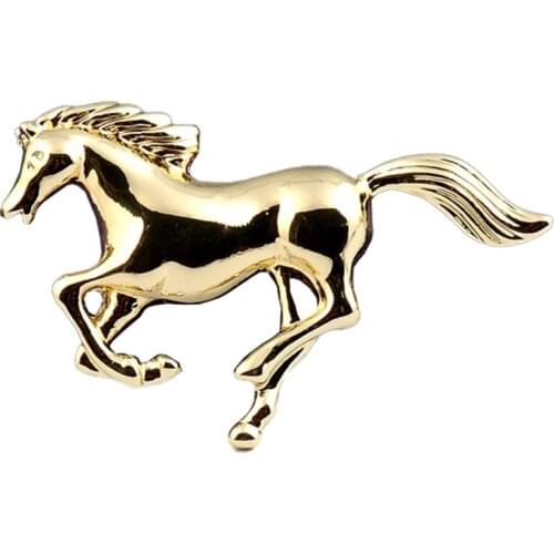 New Metal Running Horse Brooches Animal Lapel Pins Party Casual Brooch Pins Fashion Jewelry Gifts for Women Men Accessories