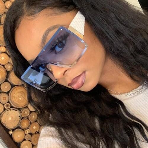 Oversized glasses New fashion Square Sunglasses For Women Luxury Brand Big frame Sun Glasses Men Trend uv400 lentes de sol