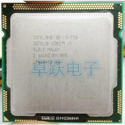 Free Shipping Original Intel I5 750 CPU Core I5-750 processor/ 2.66GHz/ LGA1156 /8MB L3 Cache/ Quad Core/scrattered pieces