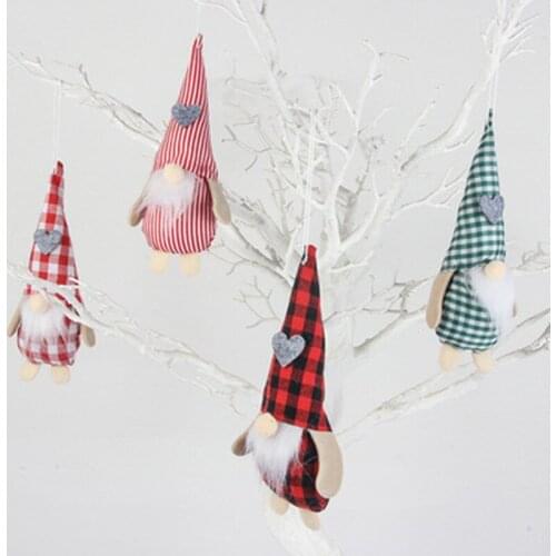 Merry Christmas Tree Hanging Gnomes Ornaments Set Holiday Plush Ornaments Xmas Tree Hanging Decoration Home Party New Year Decor