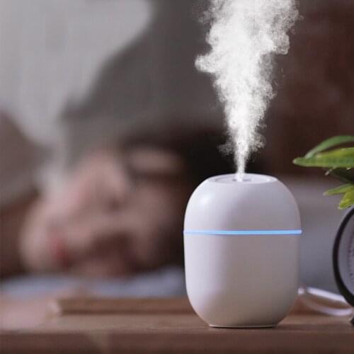 Portable 220ML Mini Ultrasonic Air Humidifier Aroma Essential Oil Diffuser 2 Modes USB Auto Off Mist Maker with LED Night Lamp