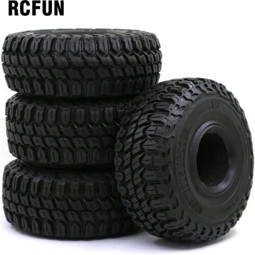 RC Car 126MM 1.9" Rubber Rocks Tyres / Wheel Tires for 1:10 RC Rock Crawler Axial SCX10 90046 AXI03007 D90 D110 TF2 Traxxas TRX