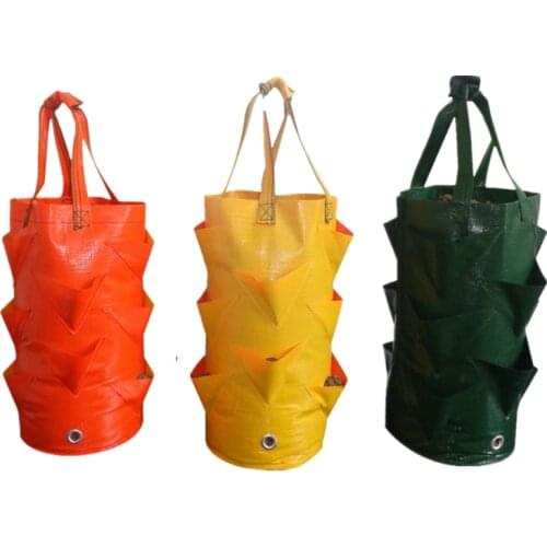 Garden Supplies Strawberry Planting Growing Bag Multi-mouth Container Bags Grow Planter Root Bonsai Plant