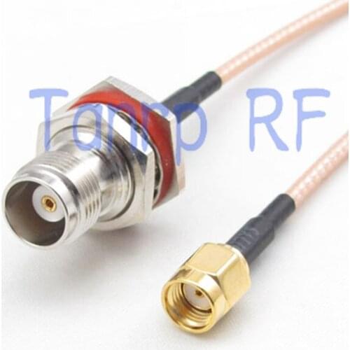 20inch TNC female jack to RP SMA male plug RF adapter connector 50CM Pigtail coaxial jumper cable RG316 extension cord