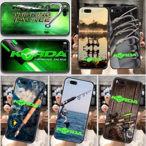 Korda Fishing Tackle Phone Case For Xiaomi Mi Note 8 9 10 11 9T 10T A3 Lite Pro Ultra black art back silicone hoesjes fashion