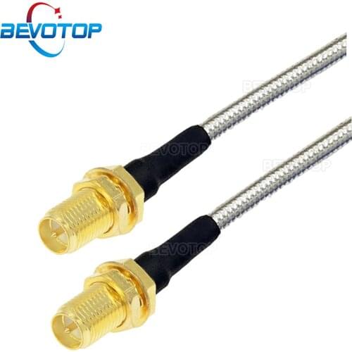 6GHz Test Cable RP-SMA Female to RP-SMA Female Connector RG402 Semi-Flexible Silver Cord High Frequency RF Coaxial Cable Pigtail