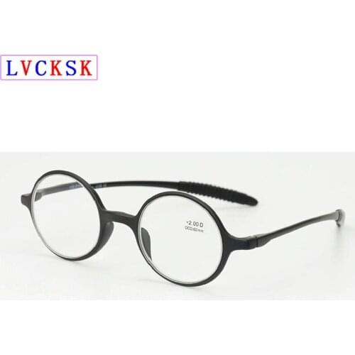 Vintage Round TR90 Reading Glasses magnifier Women Men Ultralight Soft Non-slip Presbyopia Spectacles Black Tea +1.0~+4.0 N5