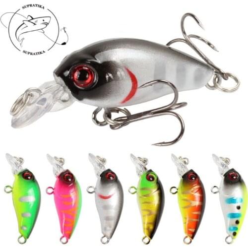 Wobbler 3D Eyes Anti-corrosion Bionic Bait Fishing Lure 6 Colors 4.2G/4.5CM Artificial Topwater Crankbait ABS Plastic Hard Bait