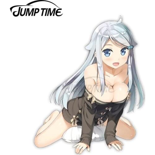 Jump Time 13 x 9.2cm For Imoutosae IrebaIi KaniNayuta DIY Motorcycle Car Stickers Occlusion Scratch Decal for RV JDM Decoration