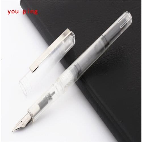 High quality Jinhao 991 Transparent white Students school office stationery Supplies Fine Nib Fountain Pen New