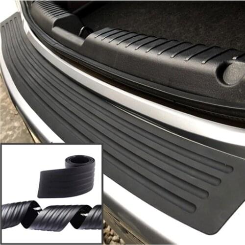 Car Rear Bumper Protector Sticker Trunk Sill Grard Rubber Strip Cover Pad Rear Trunk auto Protection Sticker cars supplies