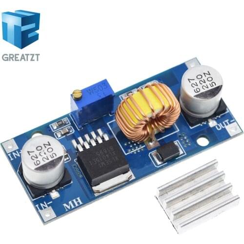 5A XL4015 DC-DC 4-38V to 1.25-36V 24V 12V 9V 5V Step Down Adjustable Power Supply Module LED Lithium Charger With Heat Sink