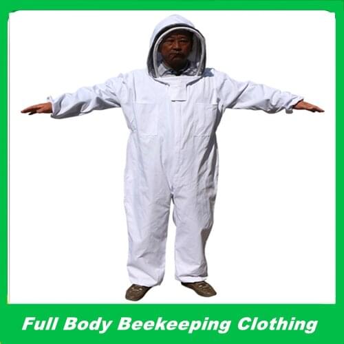 1 pcs Beekeepers Full Body thicken Beekeeping Clothing Professional Bee Protection Beekeeping Suit Safety Veil Hat