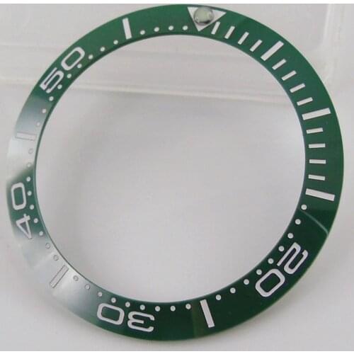39.9mm Blue/Green/Black Watch Ceramic Bezel Insert Fit 43mm Automatic Watch