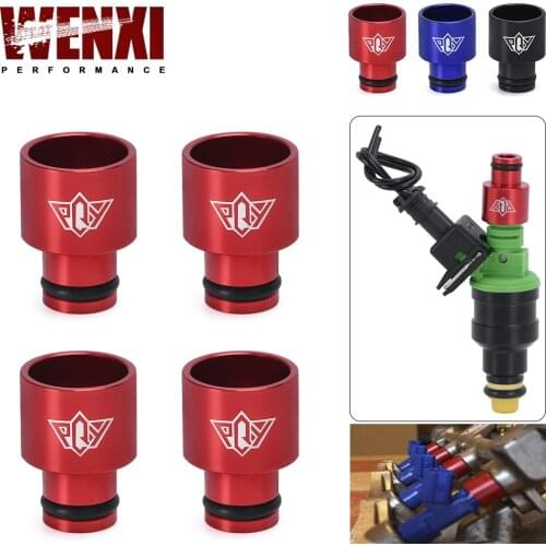 4pcs Fuel Injector Hat Fuel Nozzle Modified Auto Parts Nozzle Adapter Dedicated Fuel Flow Injector Adapter Fuel Injector