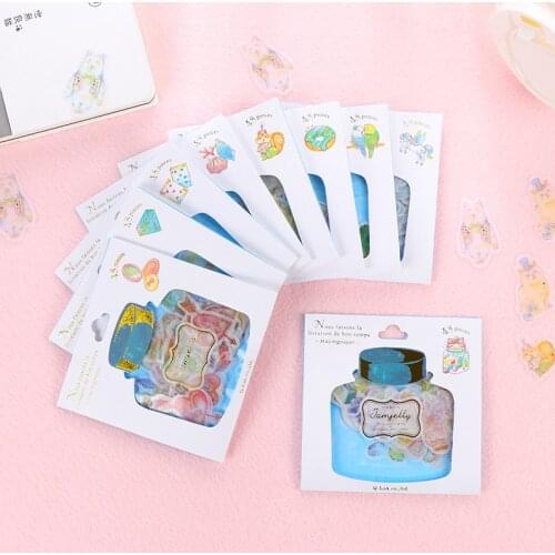 48pcs/ba floating bottle stickers cute stationery sticker photo album decoration stickers hand account stickers school supplies