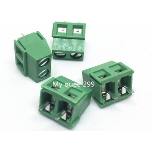 50PCS PCB Screw Terminal Block Connector KF127-5.0-2P KF127-2P pitch: 5.0MM 2Pin Straight Pin PCB Screw Block 26-14A WG