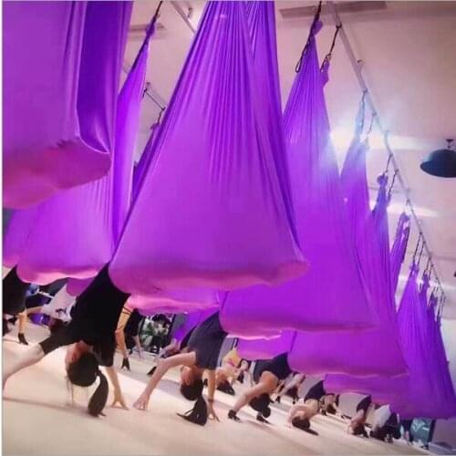 7M Length 2.8M width Aerial Yoga Hammock Micro Elasticity Anti-gravity Height Aerial Hammock Yoga Pavilion Home Yoga Hammock
